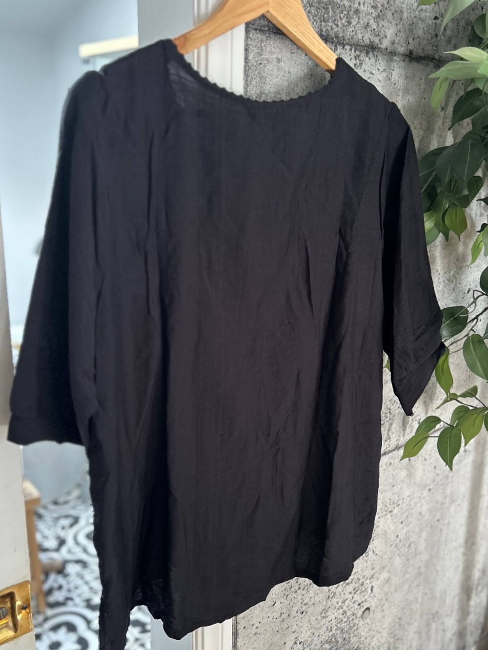 Linen Cotton Bohemian top NWOT L-XL - Picture 2 of 3